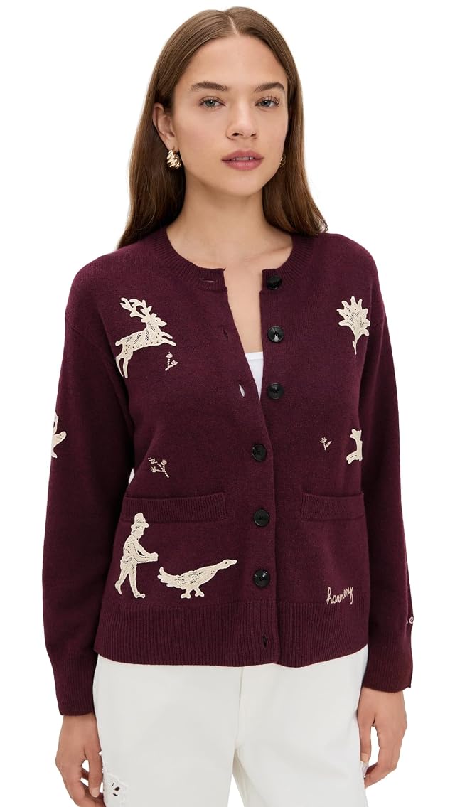 Sea Womens Mika Applique Cardigan