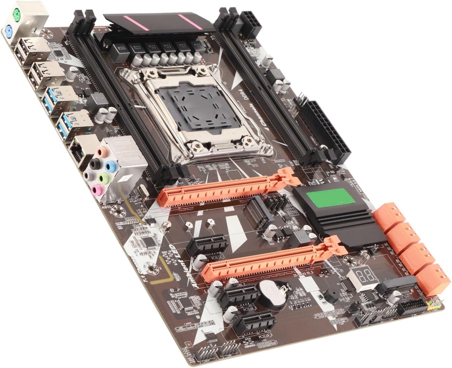 SUNGOOYUE DDR4 Motherboard, X99 Chipset LGA 2011 3 Socket with 8 and NVME M.2 Interface, for E5 V3/V4 and i7 58xx/68xx Series CPU