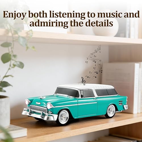 Miniatura 6 de Altavoz Bluetooth retro en forma de automóvil, calidad de sonido de alta definición, emparejamiento TWS, múltiples salidas de interfaz, altavoz