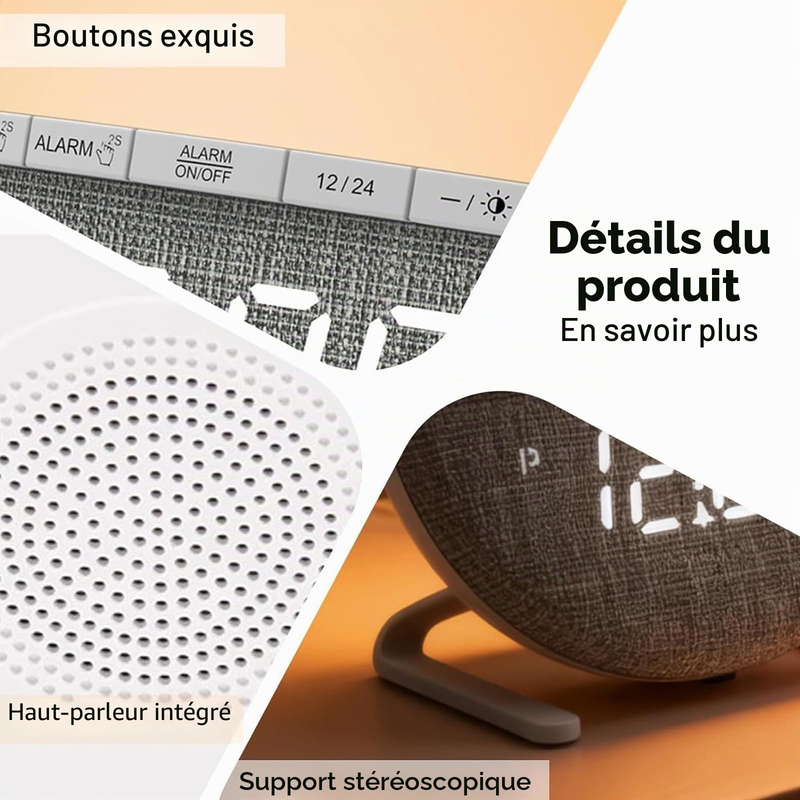 Réveil Lever de Soleil avec écran LED: Réveil Numérique, 7 Sons Naturels, Fonction Répétition pour Chambre, Adultes et Enfants