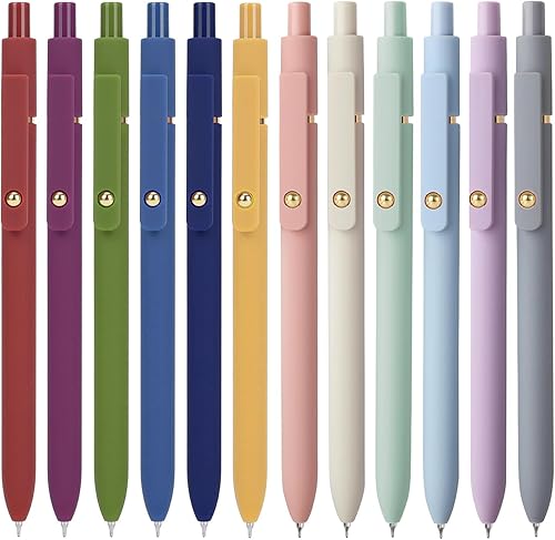 Miniatura 9 de FIOVER Bolígrafos de gel, 6 bolígrafos de punta fina, bolígrafos de escritura suave, bolígrafos de tinta de gel negra de 0.020 in, bolígrafos de