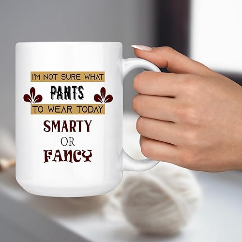 Miniatura 4 de Gifts for Girl Who Can't Decide Between Fancy or Smarty Pants 11oz 15oz White Coffee Mug