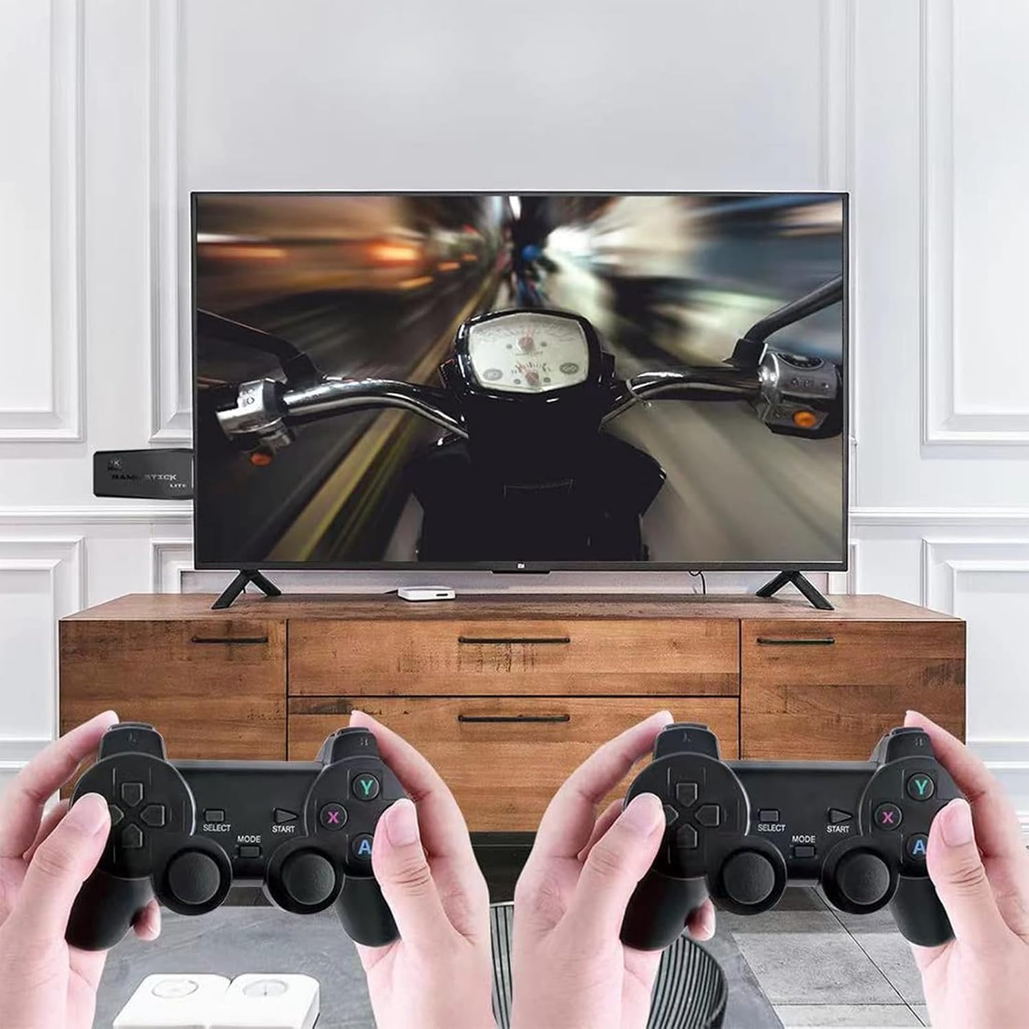 DuoMer M8 4K Retro Gaming Stick, HD Home Video Retro Gaming Console with 2 Wireless Controllers, HDMI Output, 20000+Built in Games (64GB): Toys and Games image 2