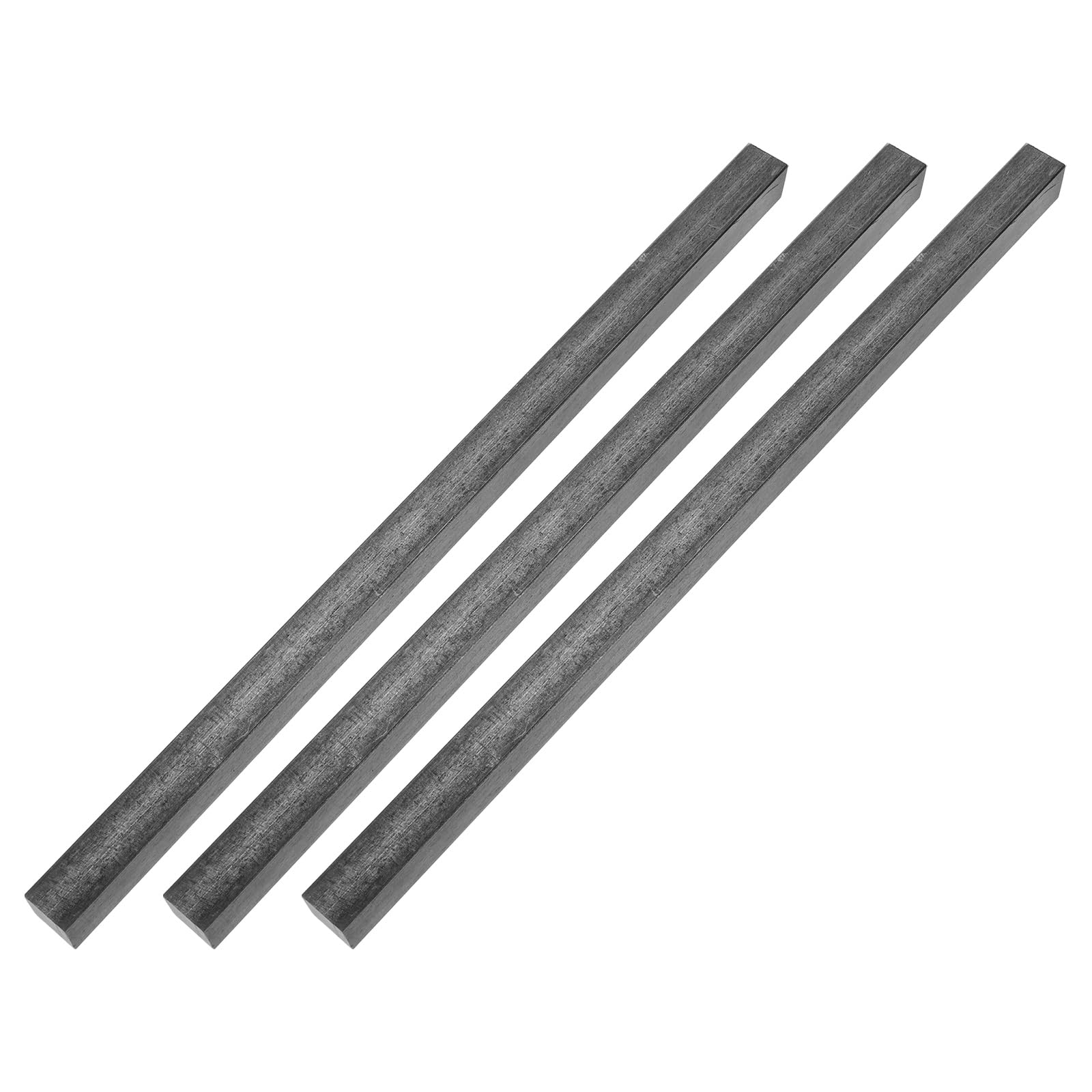 uxcell 3本組 角形鋼棒 19/32"×19/32"×12"(15mm×15mm×305mm) A36 角形スチールロッド 精密キーストック キー溝用 構造サポート 産業機械 DIYクラフト用