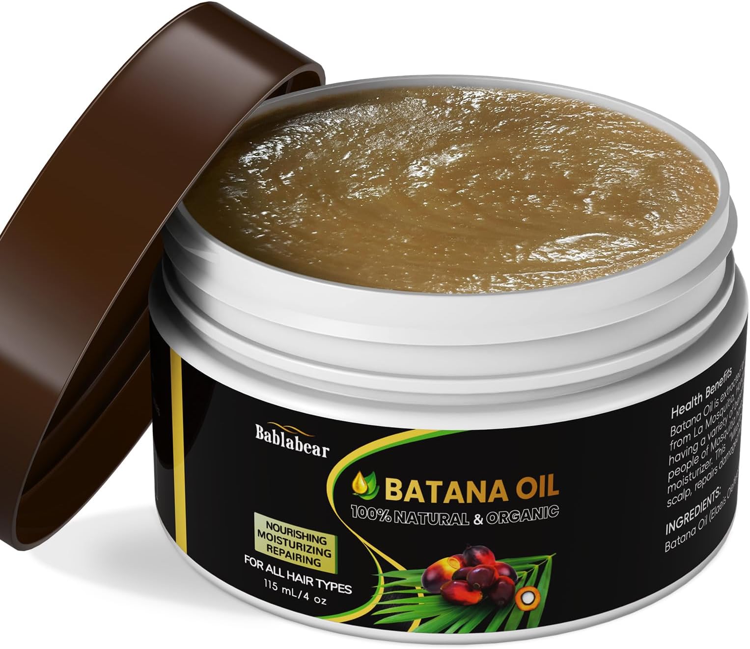 Bablabear Batana Oil for Hair Growth,Natural Hair Oil Repairs Damaged Hair