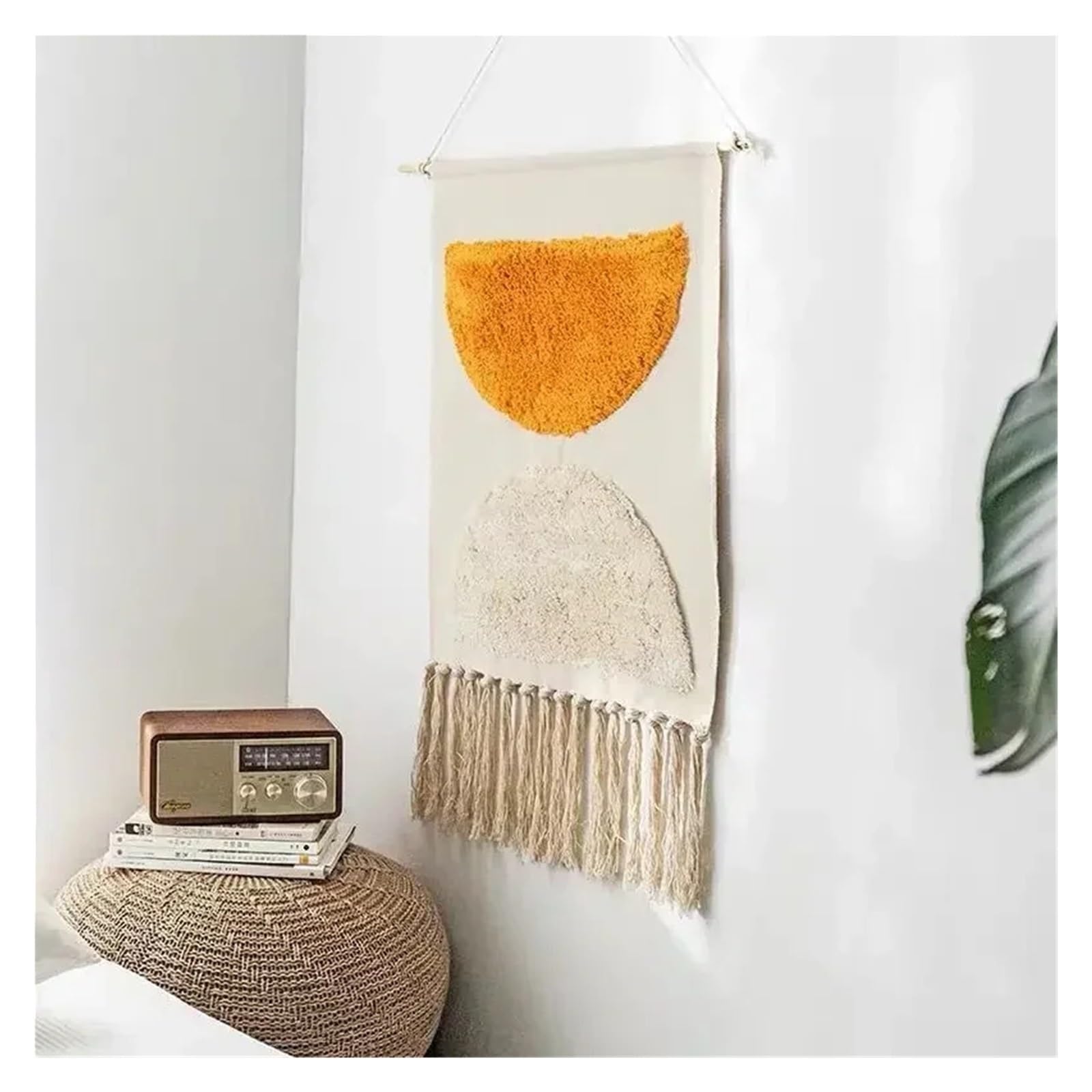 BDFJEDS Tapestry Wall Hanging 50x90cm Macrame Wall Hanging Tapestry Tassel Woven Geometric Canvas Home Decor(Color-18)