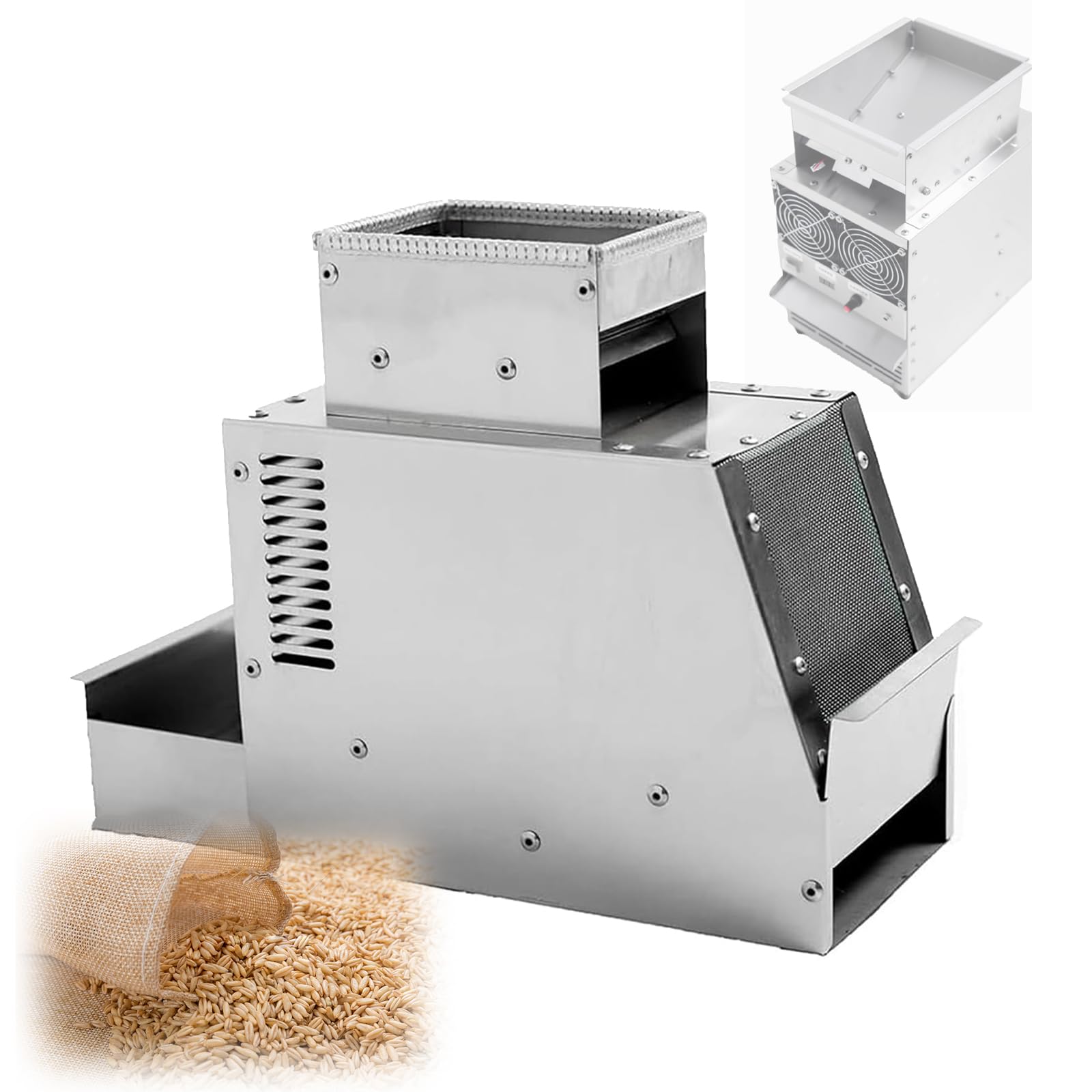 Amazon.co.jp: 唐箕 電動 ミニ唐箕 穀物選別機 秕対策 電動式 ホッパー