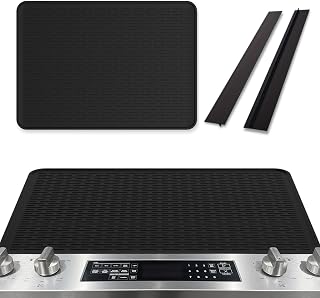 Stove Top Covers for Electric Stove (30'' x 21'') Stove Gap Covers Pack, Heat Resistant Mat up to 450°F, Flat Mats for Kitchen Counter Top,Dish Drying Mat (Gap Cover Combo)