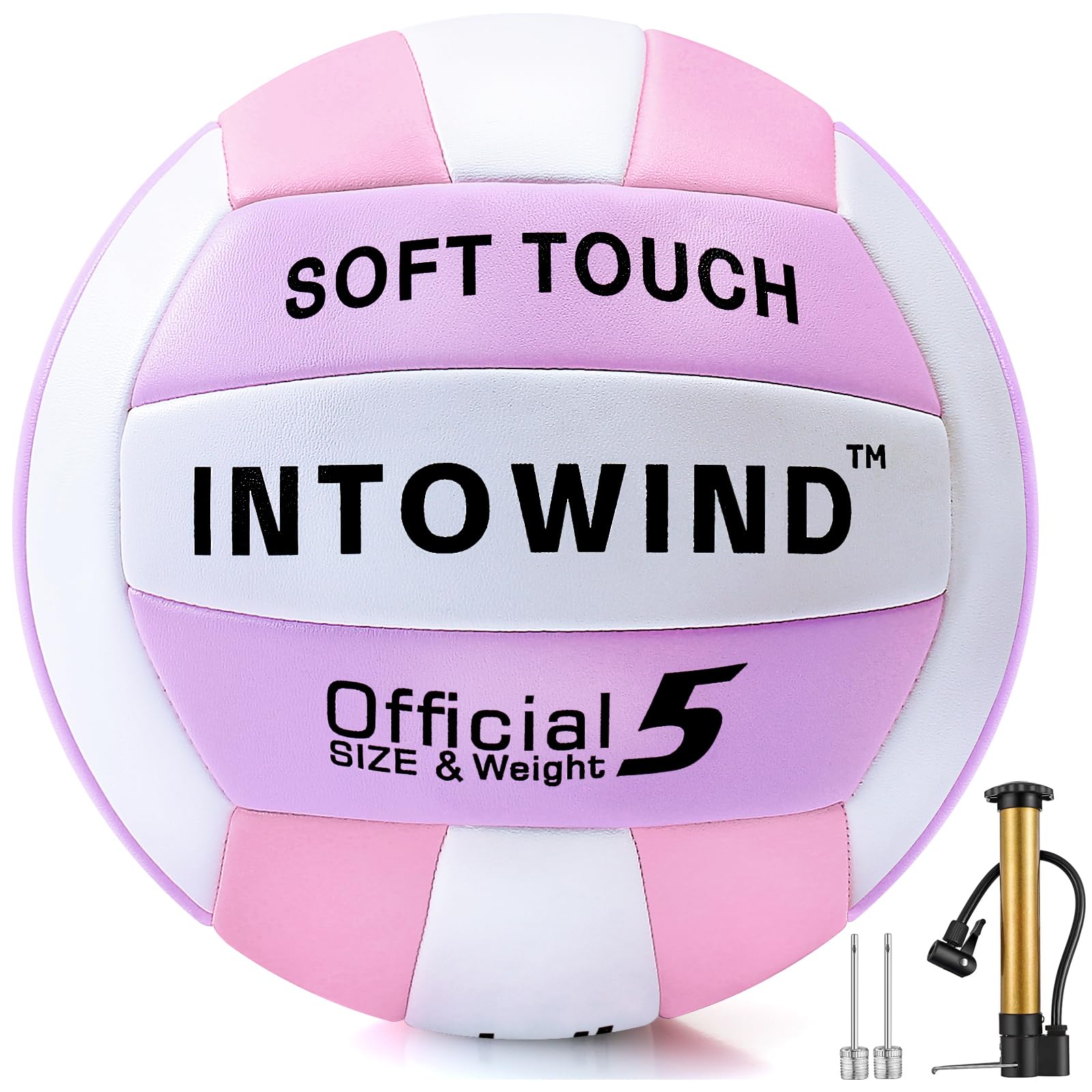 INTOWIND Volleyball Soft Touch Volleyballs Beach Volleyball Outdoor Indoor Volleyballs Beach Park Gym Games Training Official Size 5 Volleyball