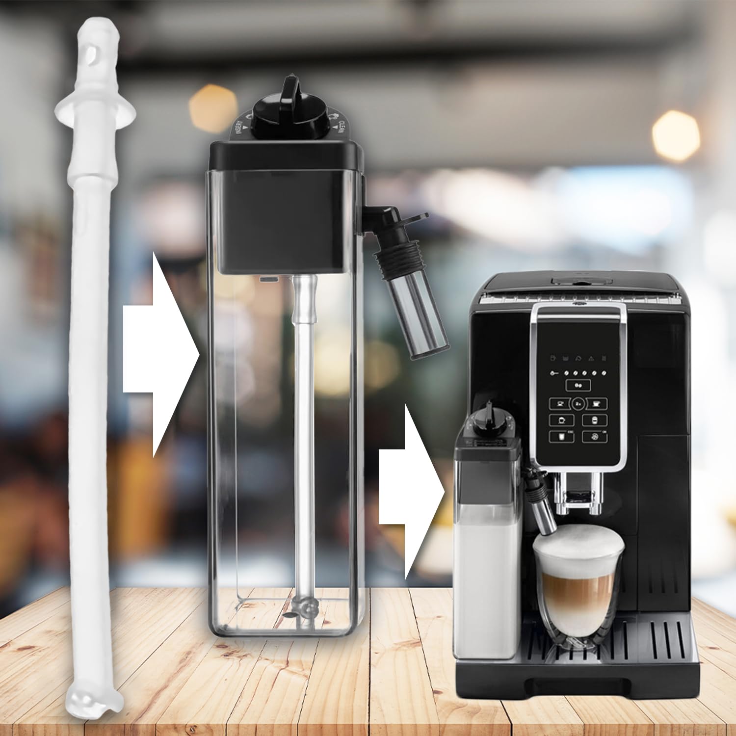 Tubo Erogatore Latte Per Macchine Caffè DeLonghi - Ricambio Originale 5313246091 - Lunghezza 151mm - Garanzia 10 Anni - Foto 2
