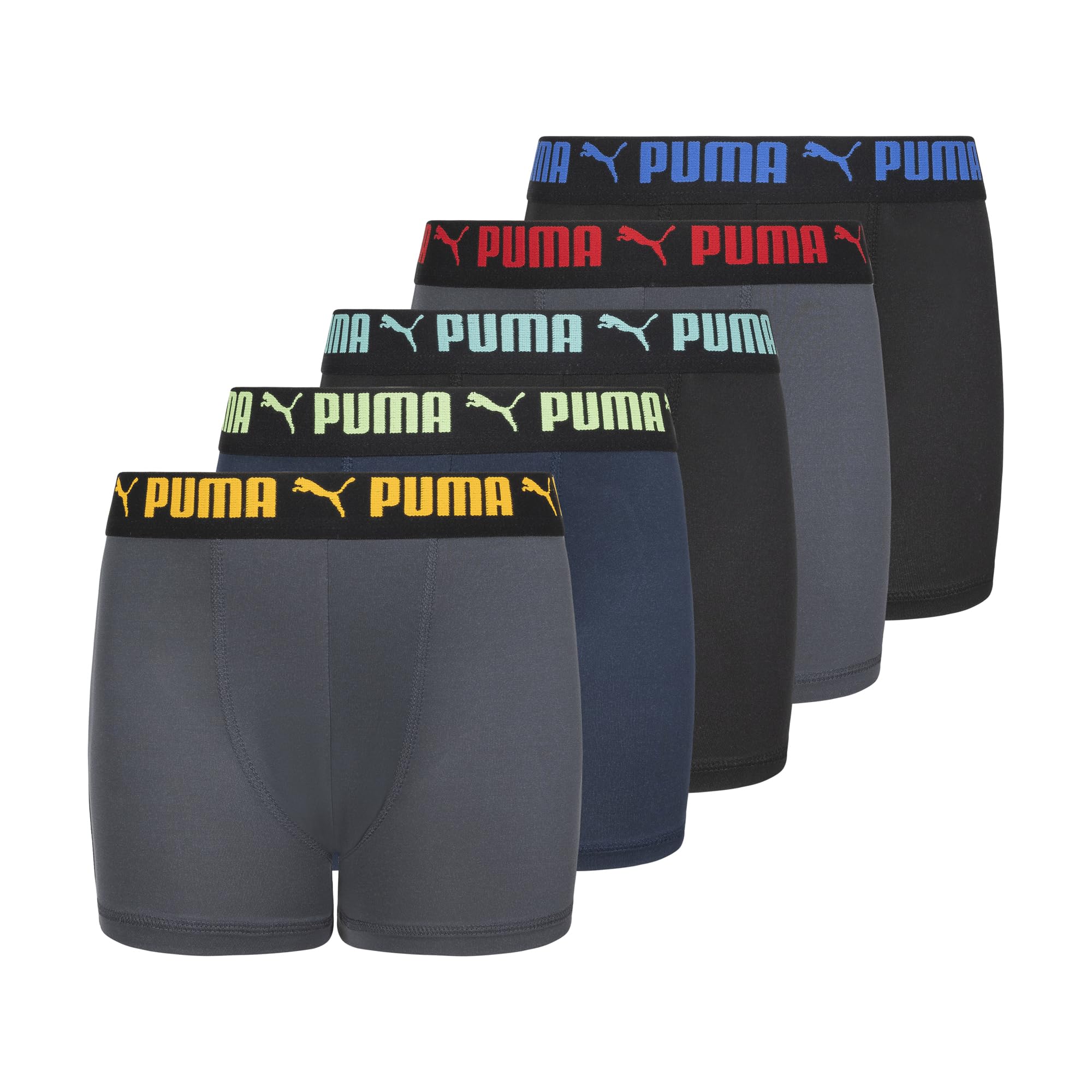 PUMA Boys 5 Pack Performance Boxer Briefs