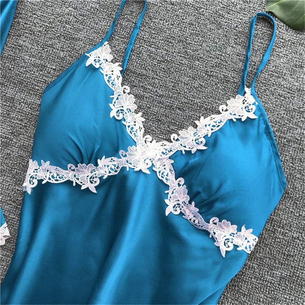 Nachthemden Frauen Nachtwäsche Spitze Sleepwear Sommer Kurz Pyjama Schlafshirts Shorty Nachtwäsche Schlafanzughose Schlafanzugoberteile Einfarbig Hausanzug Schlafkleid Kurz