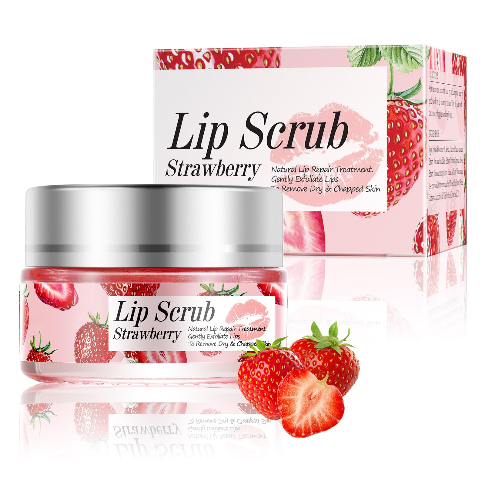 Truskawkowy balsam do ust, nawilżająca maska do ust, nieprzywierająca, odżywcza pielęgnacja ust, aby rozjaśnić zmarszczki ust, odpowiedni dla każdego lipmask1-3