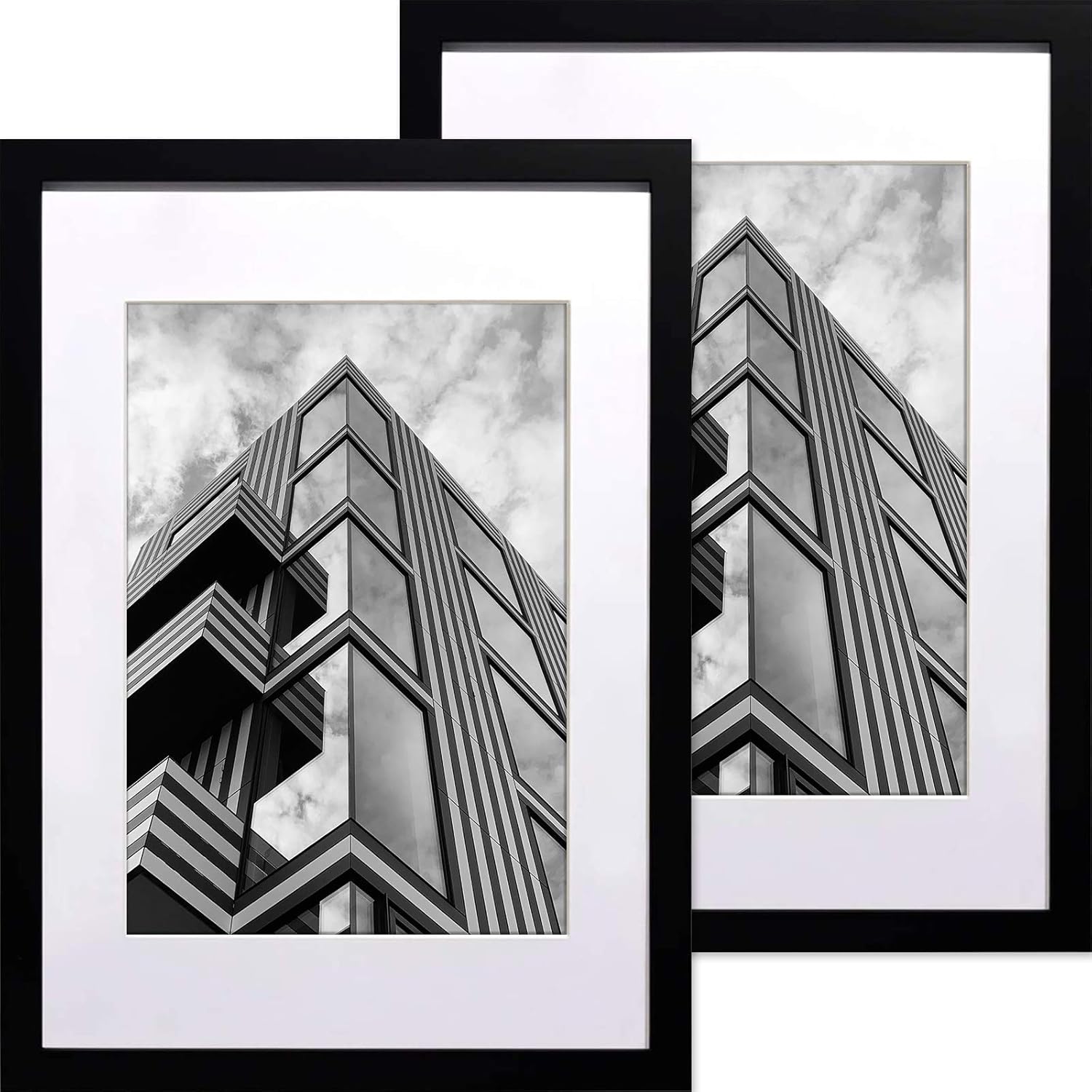 ARTWIND Black A3 Photo Frame With A4 Mount Solid Wood,Hanging Hardwares