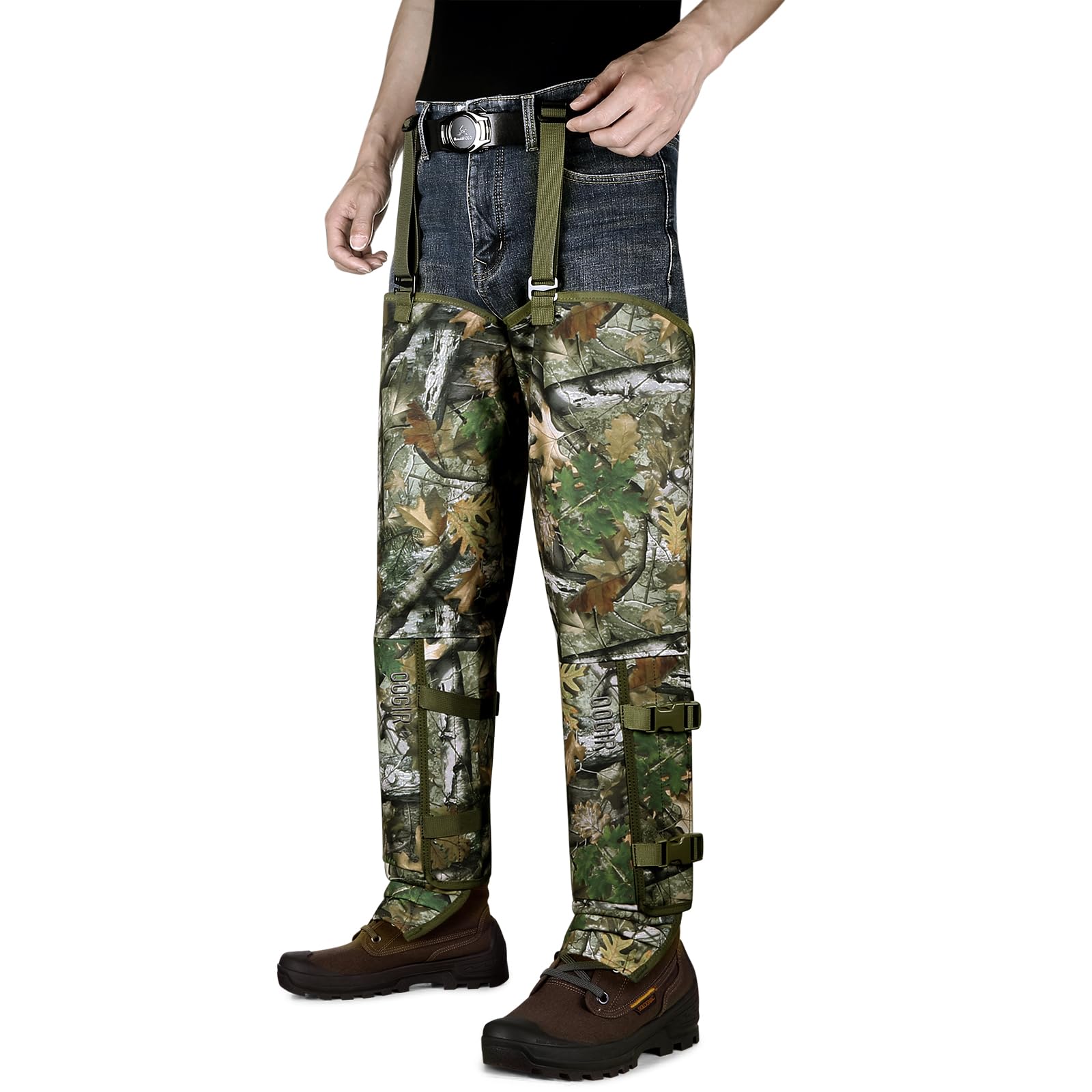 QOGIR Snake Guard Protection Chaps: Snake Bite Protection for Ankle to Thigh Snake Chaps, Waterproof Snake Gaiters
