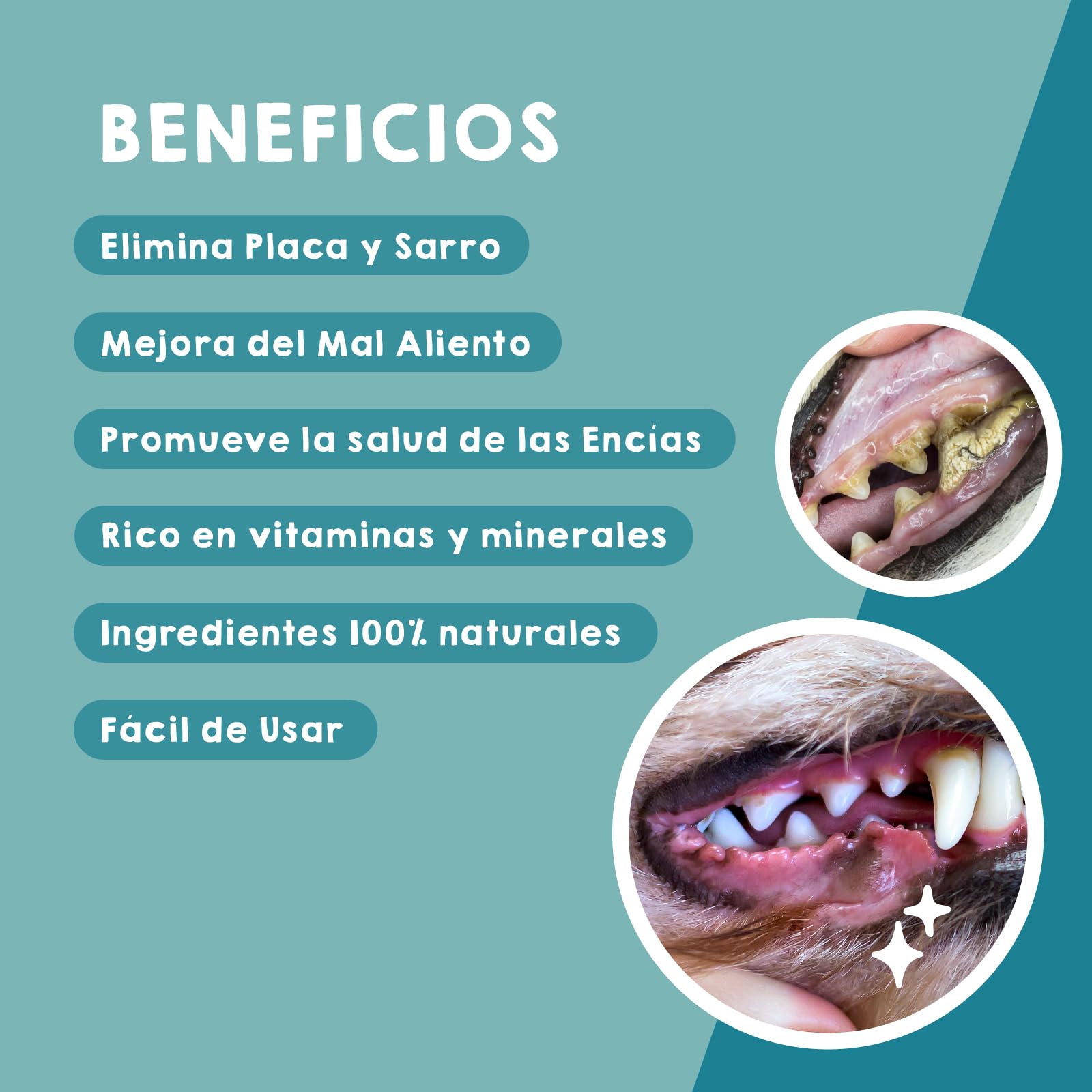 MAIKAI Plaque Remover 150 g – Polvos para Mal Aliento Limpiador Dental para Perros y Gatos Natural – Elimina Sarro Previene Placa Dental + Higiene Bucal Diaria – Algas Antisarro