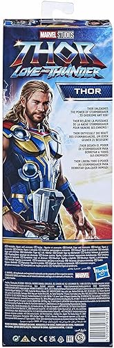 Miniatura 5 de Marvel Avengers Titan Hero Series Thor Toy Toy de 12 pulgadas, figura de acción de Thor: Love and Thunder con accesorio, juguetes para niños a