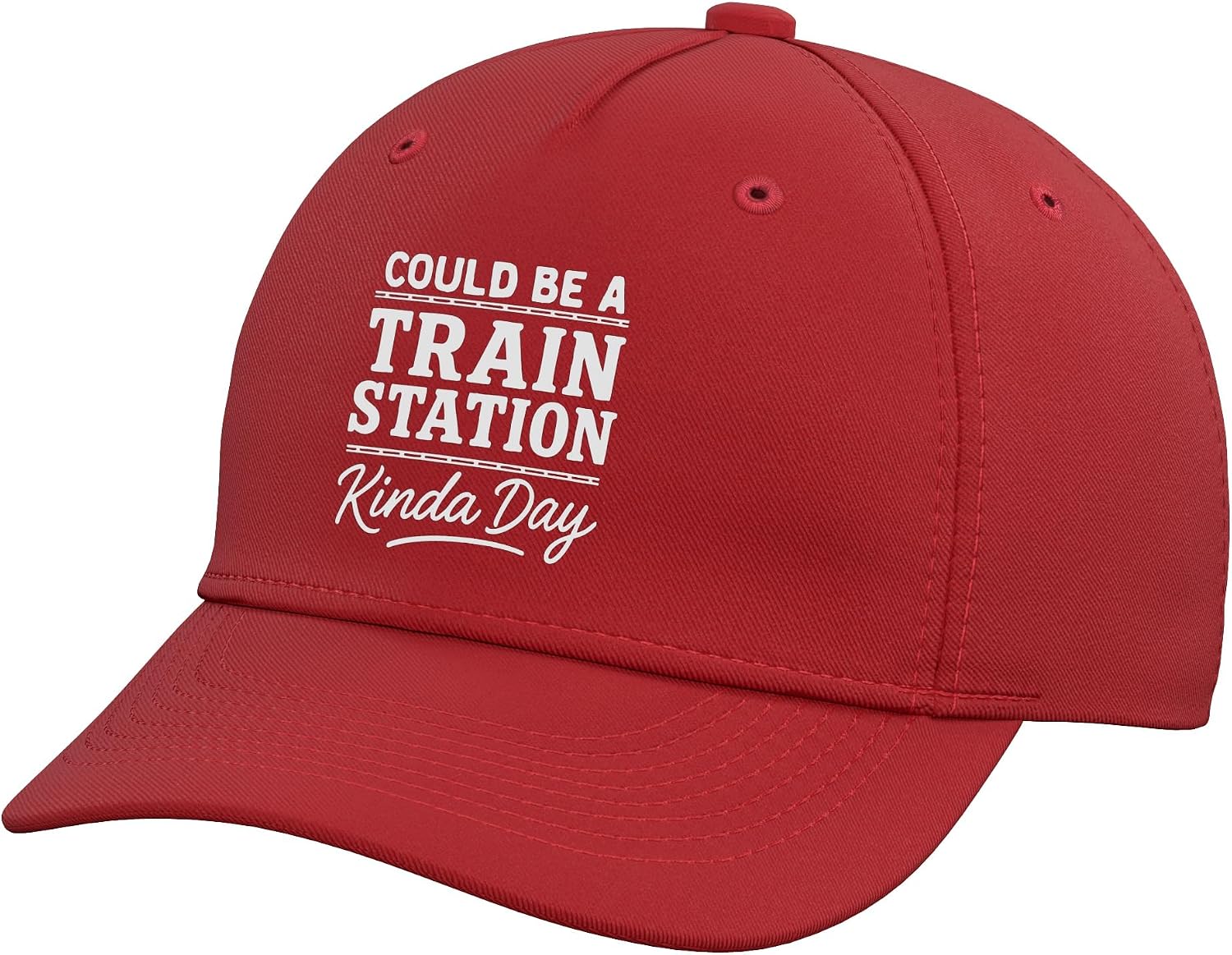 Could Be A Train Station Kinda Day Sarcastic Western Tee Adjustable Baseball Hat