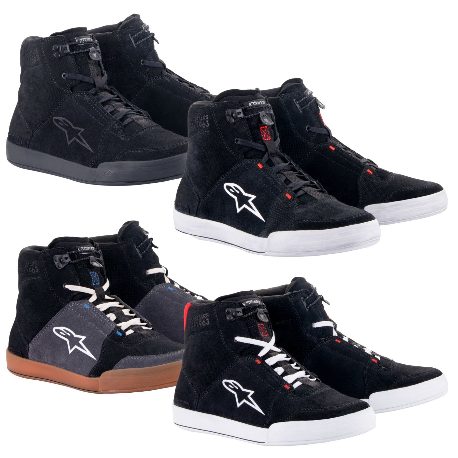 Alpinestars Zapatillas de moto unisex cromadas, color negro, talla 43 EU, Negro