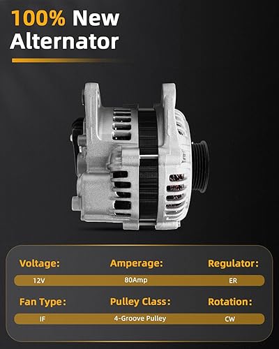 Miniatura 3 de OCPTY Alternadores 13719 AMT0107 A2TB0191 aptos para Mazda Protege 1999-2000 1.8L 2002-2003 1.6L 2001-2003 2.0L Alternadores de repuesto automotrices