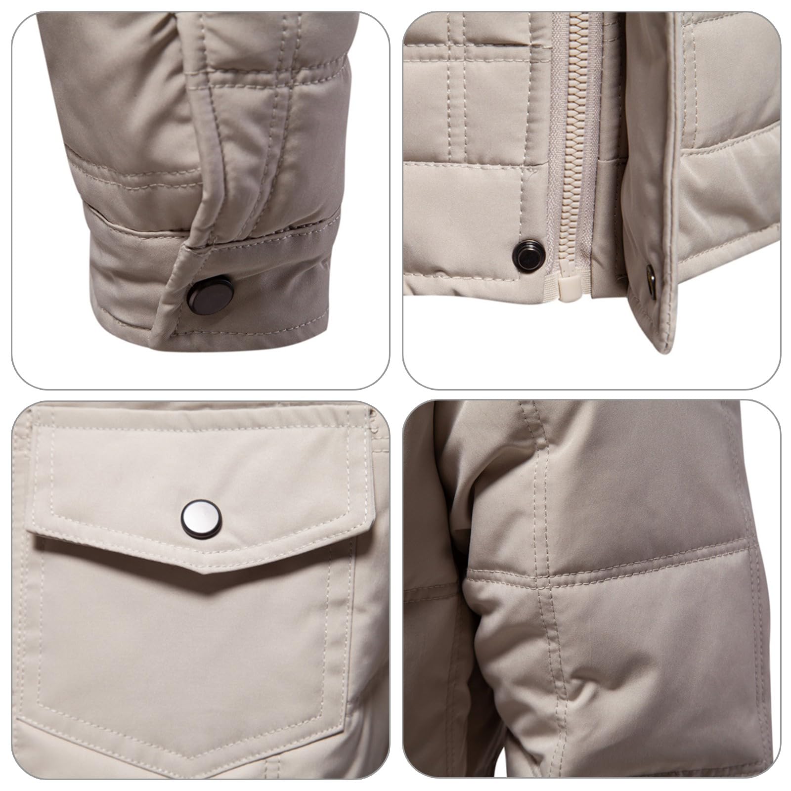 Men's Spring Autumn Winter Stand Collar Coat Jacket Casual Fashion Coat American Style Splicing Top Casual Jacket Chaqueta Térmica Hombre Plumifero Nieve Hombre