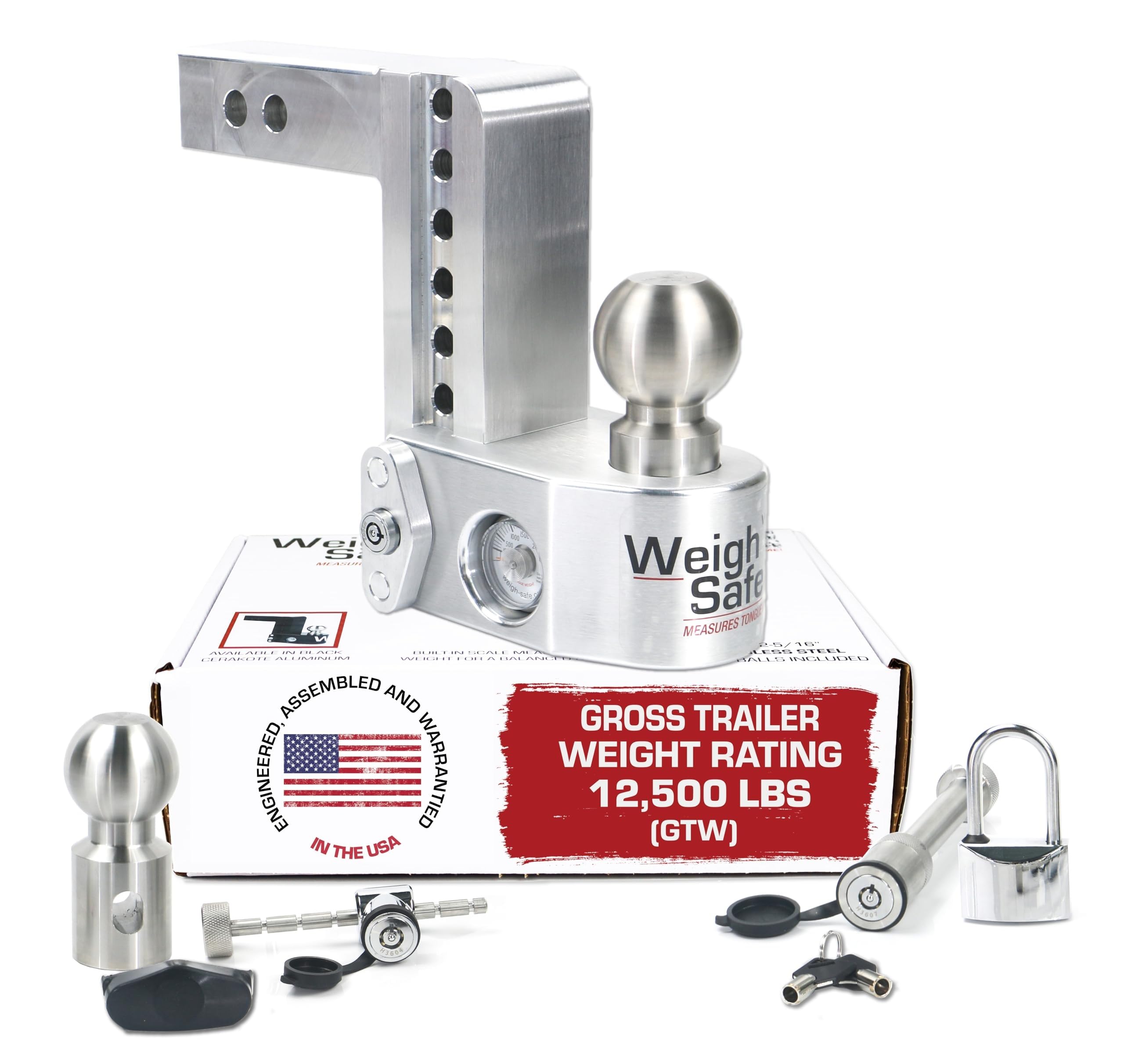 Amazon.com: Weigh Safe Aluminum Adjustable Trailer Hitch - Towing