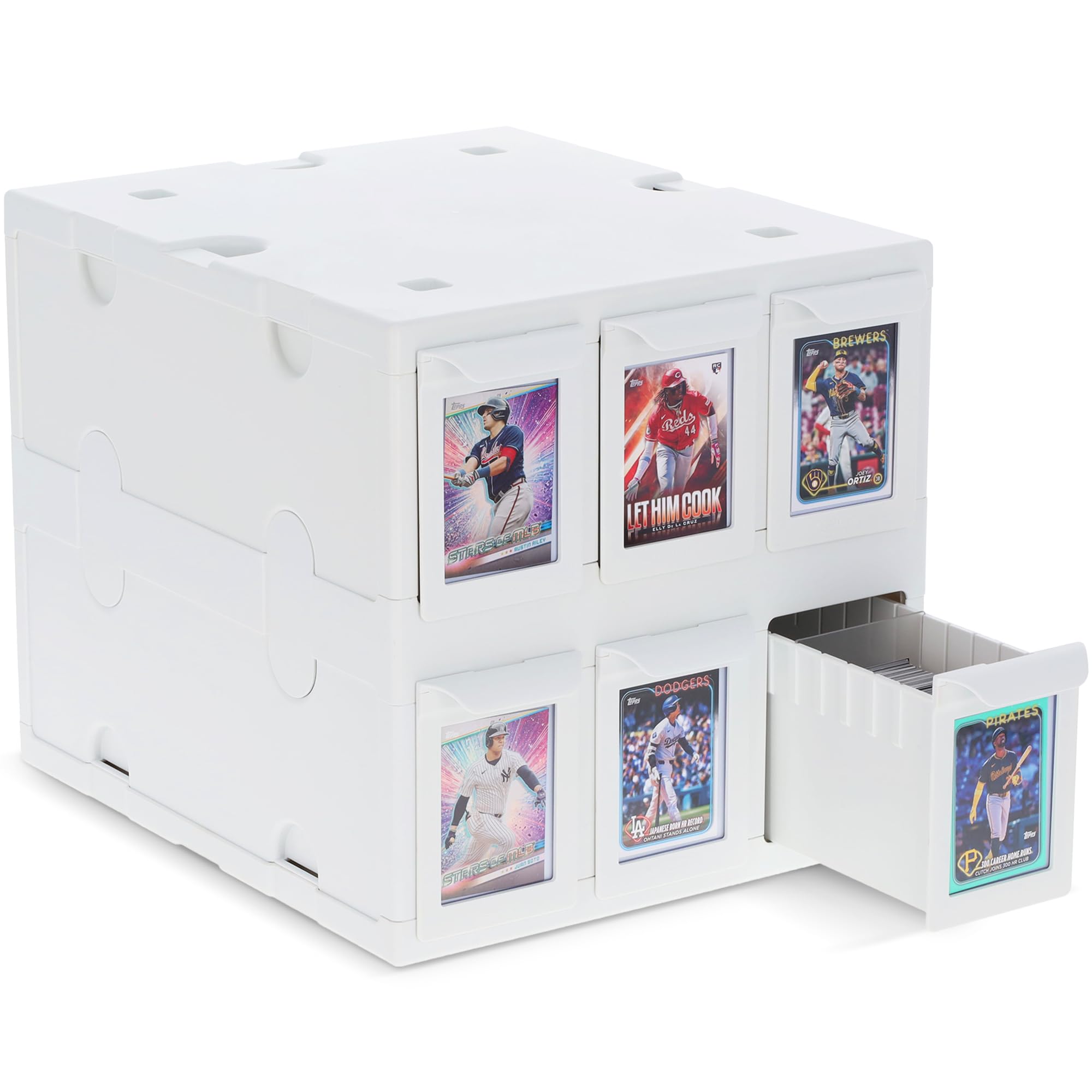 Amazon.com: BCW 6 Drawer Card Catalog – White | Stackable Trading