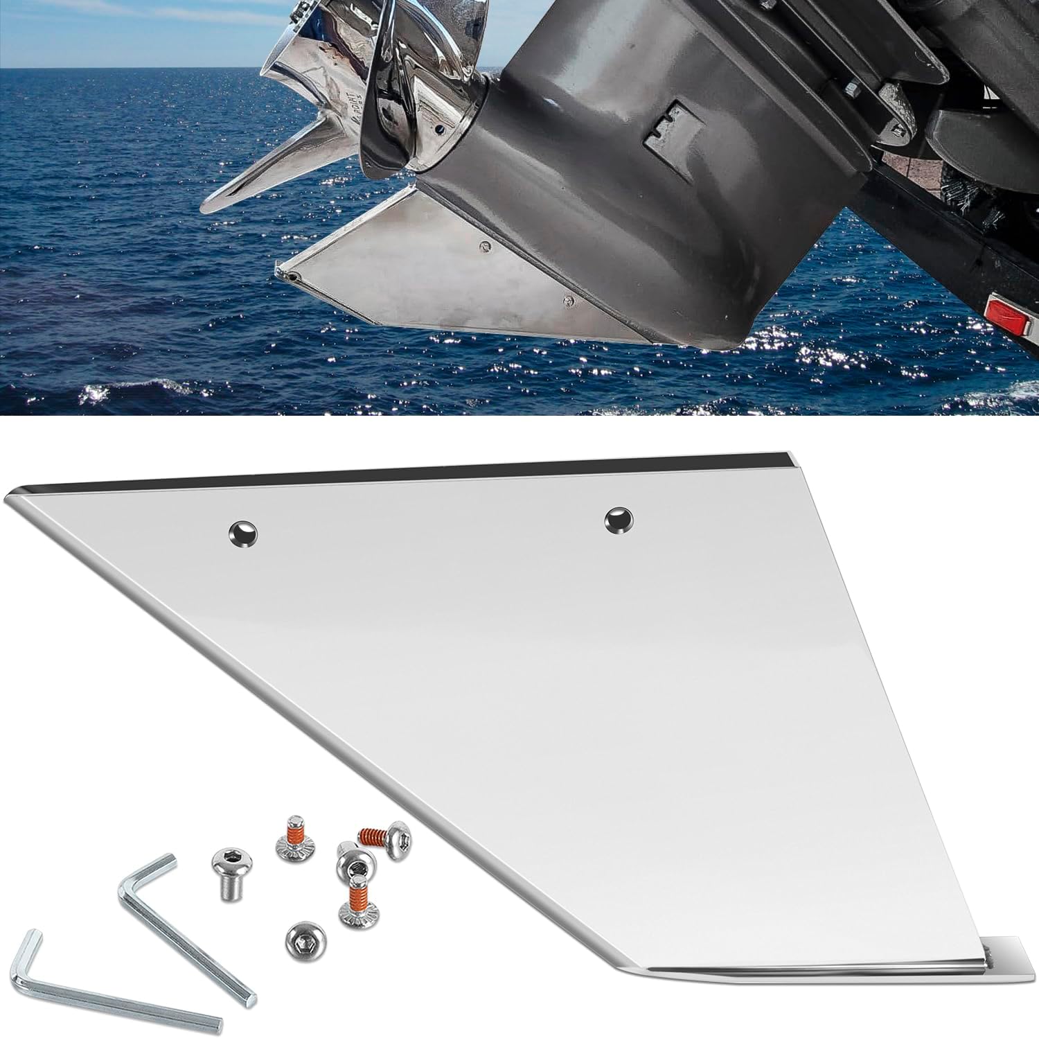 27412 Skeg Guard Stainless Steel Guard Protector for Mercury 200hp 225hp 250hp 300hp 4 Stroke ProXS Torque Master 4.6L V8 4.8" Torpedo 2019-2026