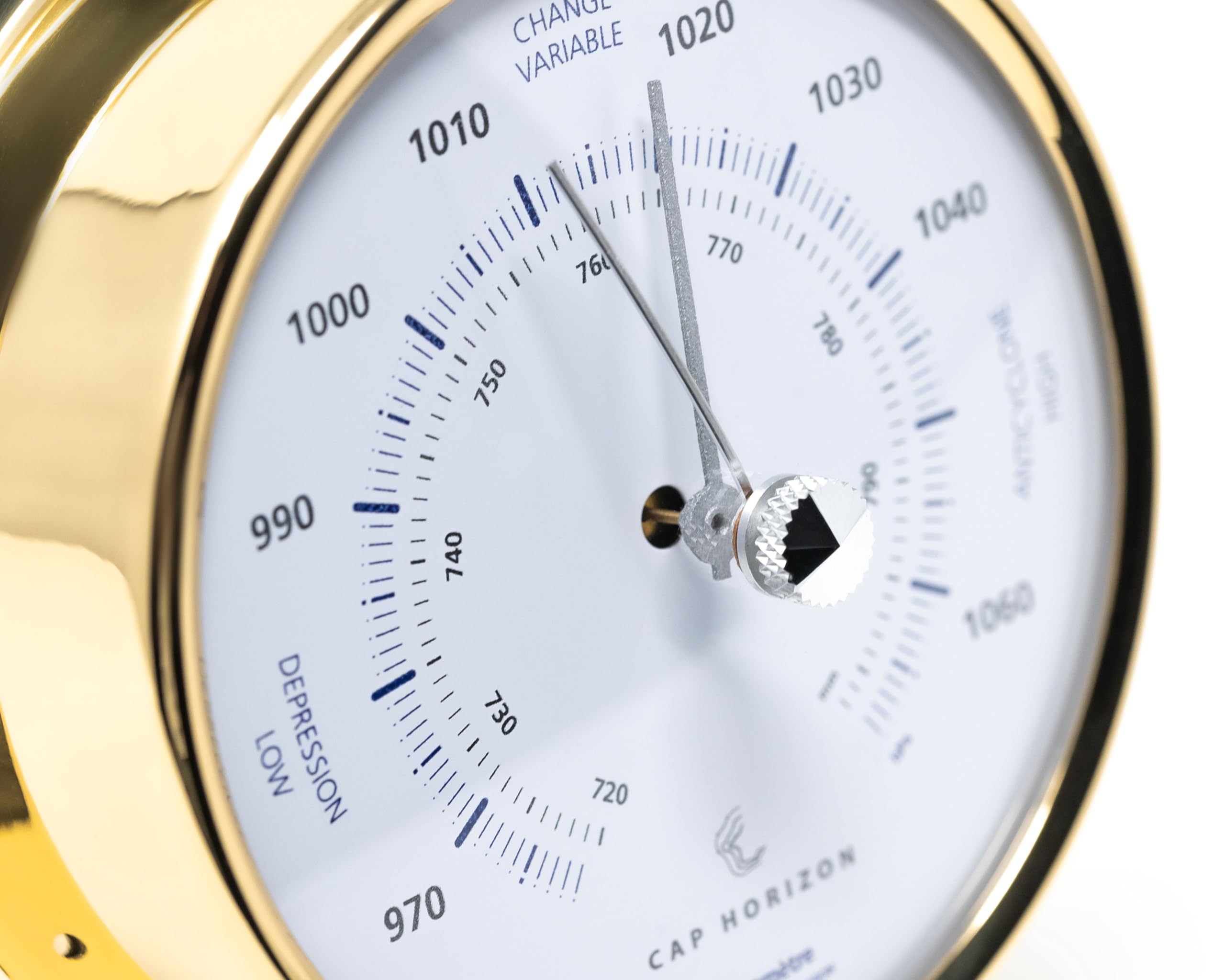 CP085B400LT Barometer, Glas, Messing-Gehäuse poliert
