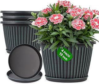 Planter-Pots-for-Plants-Indoor-Outdoor, Plastic Flower Po...