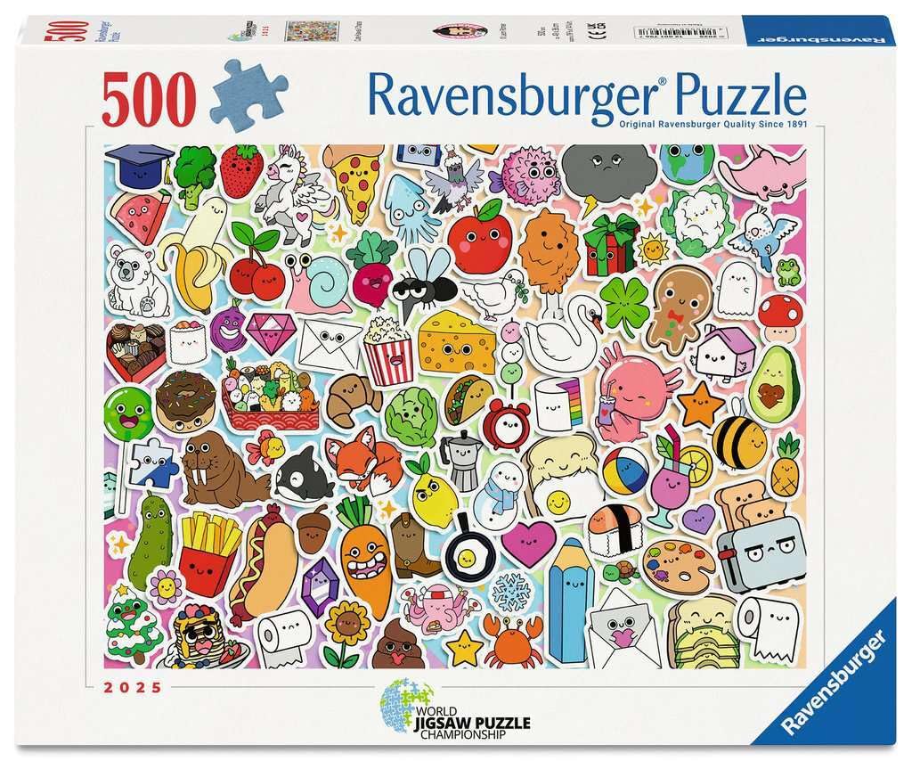 Ravensburger Cute Kawaii Chaos 500 Piece Jigsaw Puzzle – Playful Character Packed Artwork, Fun Challenge for Teens & Adults - 2