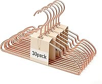 Vista 1 de Perchas de alambre de metal de oro rosa para ropa de bebé, 12.6 pulgadas, pantalones antideslizantes para niños pequeños, recién nacidos, perchas