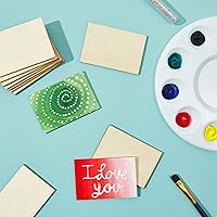 Vista 4 de 60 Pack Unfinished Wood Rectangles for Crafts, 2x3 Wooden Pieces for Painting, DIY Projects, Decorations, Engravings