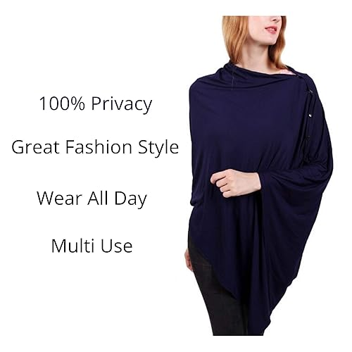 Miniatura 2 de Funda de lactancia para lactancia materna, toldo para asiento de automóvil infantil, estilo poncho con botones a presión, manta suave para bebé