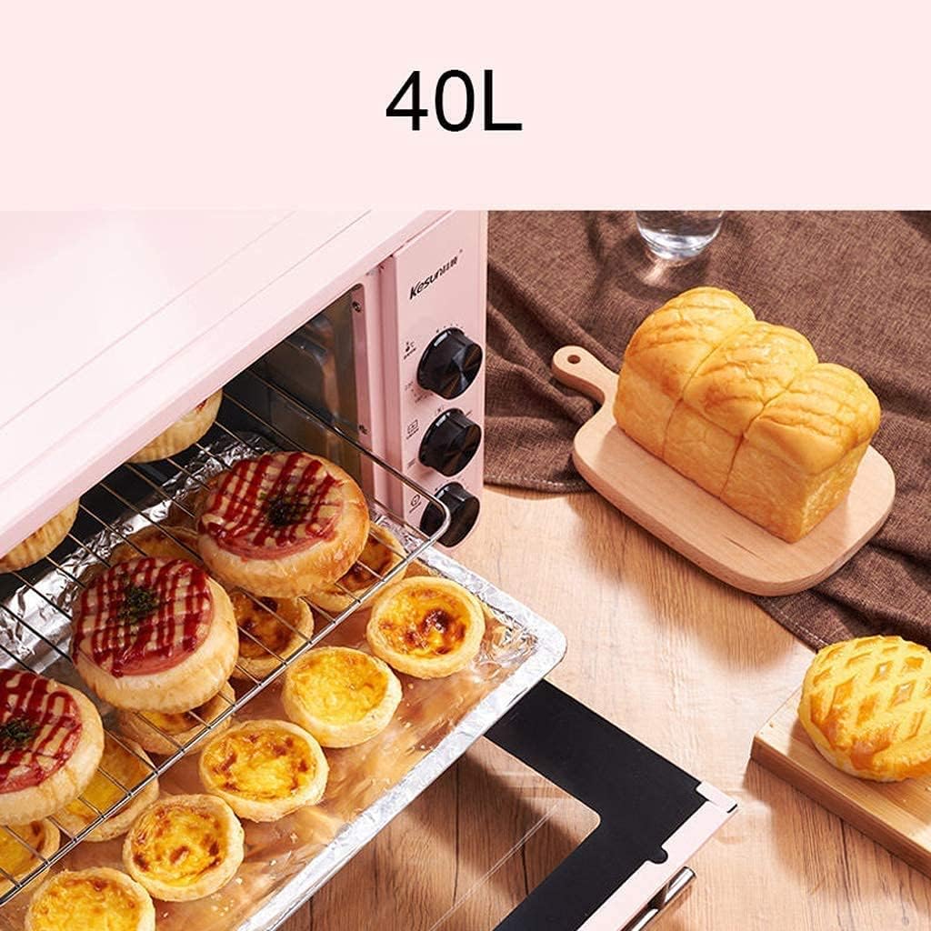 40L Oven,Adjustable Temperature 0-230℃ and 60 Minutes Timer Five-Layer Baking Position Household Baking Multi-Function Fully Automatic Electric Oven () (Blue) Aesthetic and l