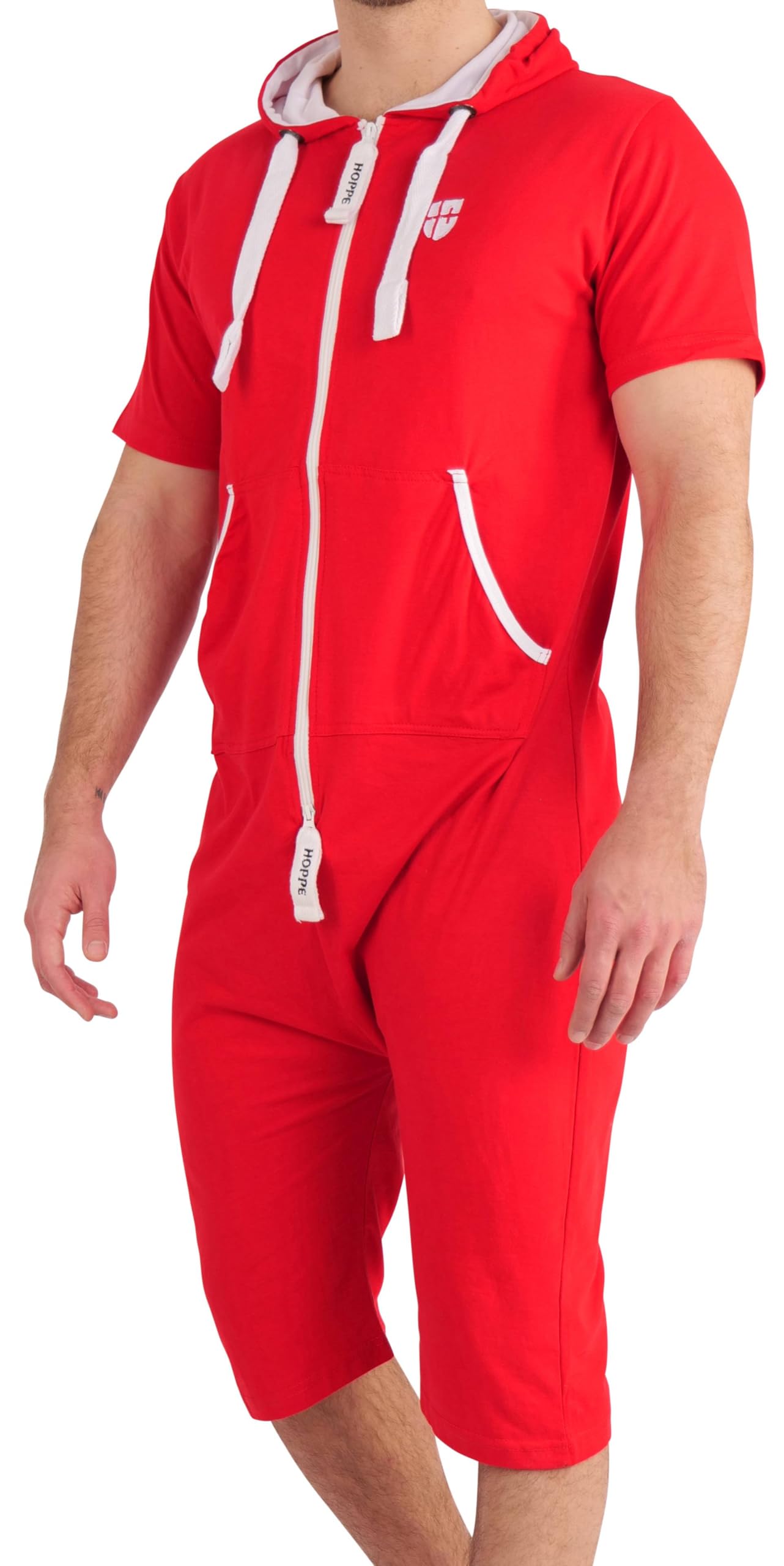 Herren Jumpsuit kurz Overall Einteiler Jogger für den Sommer