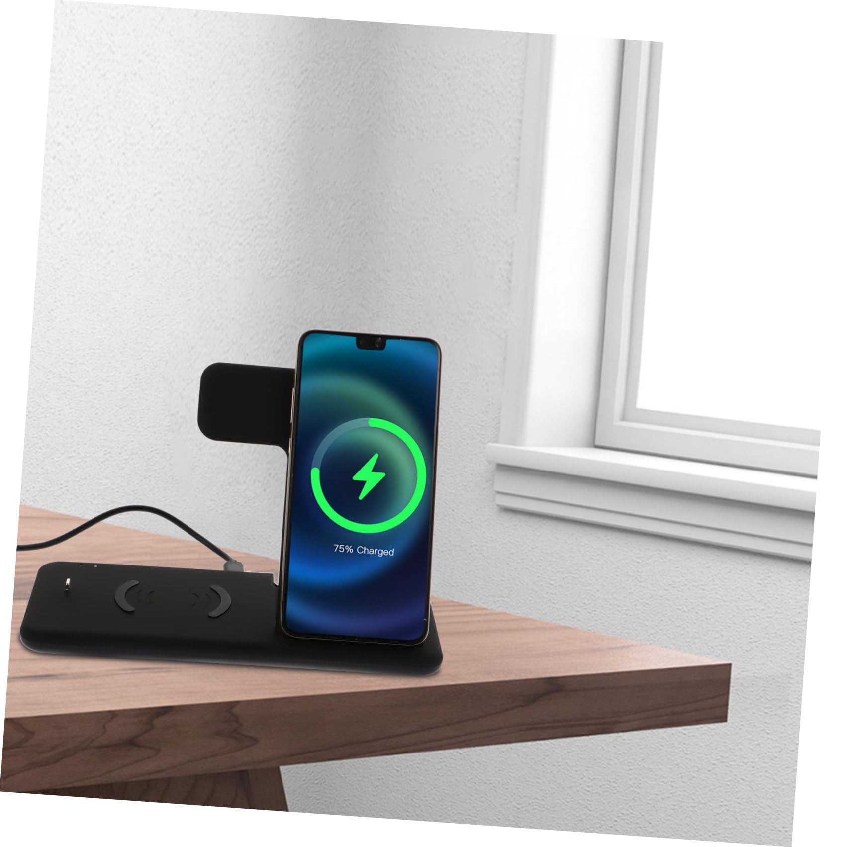 Cargador Inalámbrico Plegable 15w para Teléfono, Negro