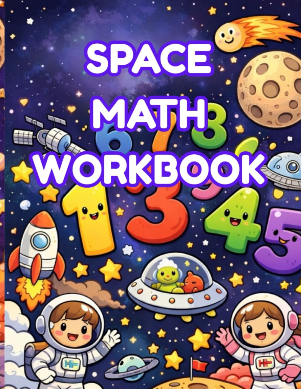 Space Math Workbook for Kids Ages 3-5: Counting, Tracing, Numbers, Addition and Subtraction Activities