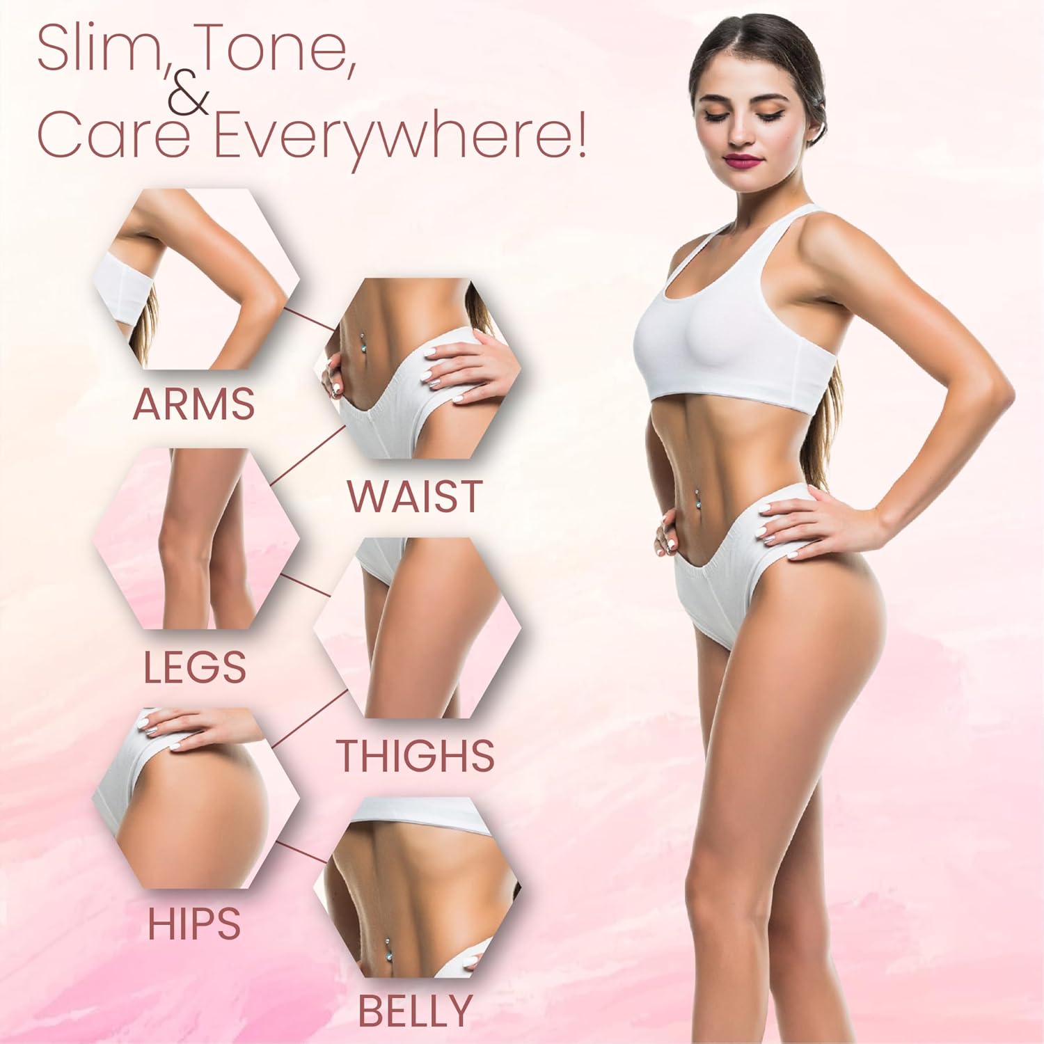 2 Step Body Contour Gel Set, Massaging Cream for Firming Skin, Gel Cream for Cellulite and Belly.