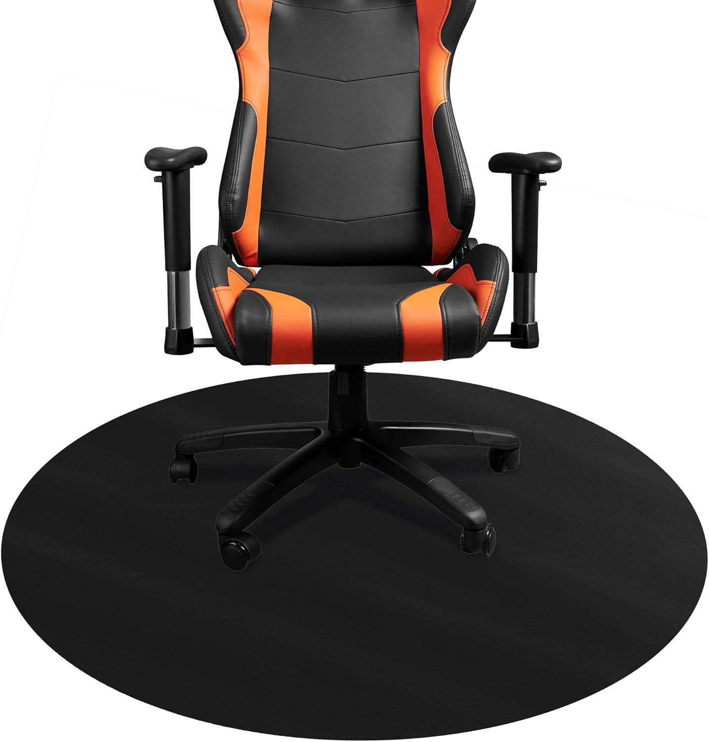 DESKU - Circle Gaming Chair Mat, Computer and Office Chair Mat for Hard Floors, Black, 46 Inches