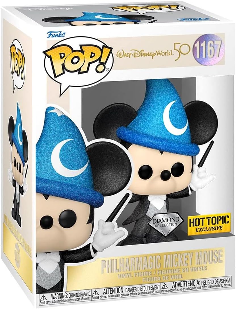 Disney Walt Disney World 50th Diamond Collection Pop! PhilharMagic Mickey Mouse Vinyl Figure Hot Topic Exclusive Multi None