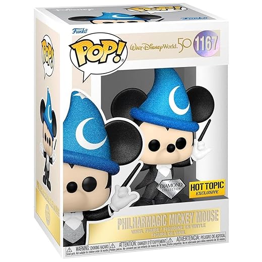 Disney Walt Disney World 50Th Diamond Collection Pop! Philharmagic Mickey Mouse Figura De Vinilo De Tema Candente Exclusivo Multi Ninguno
