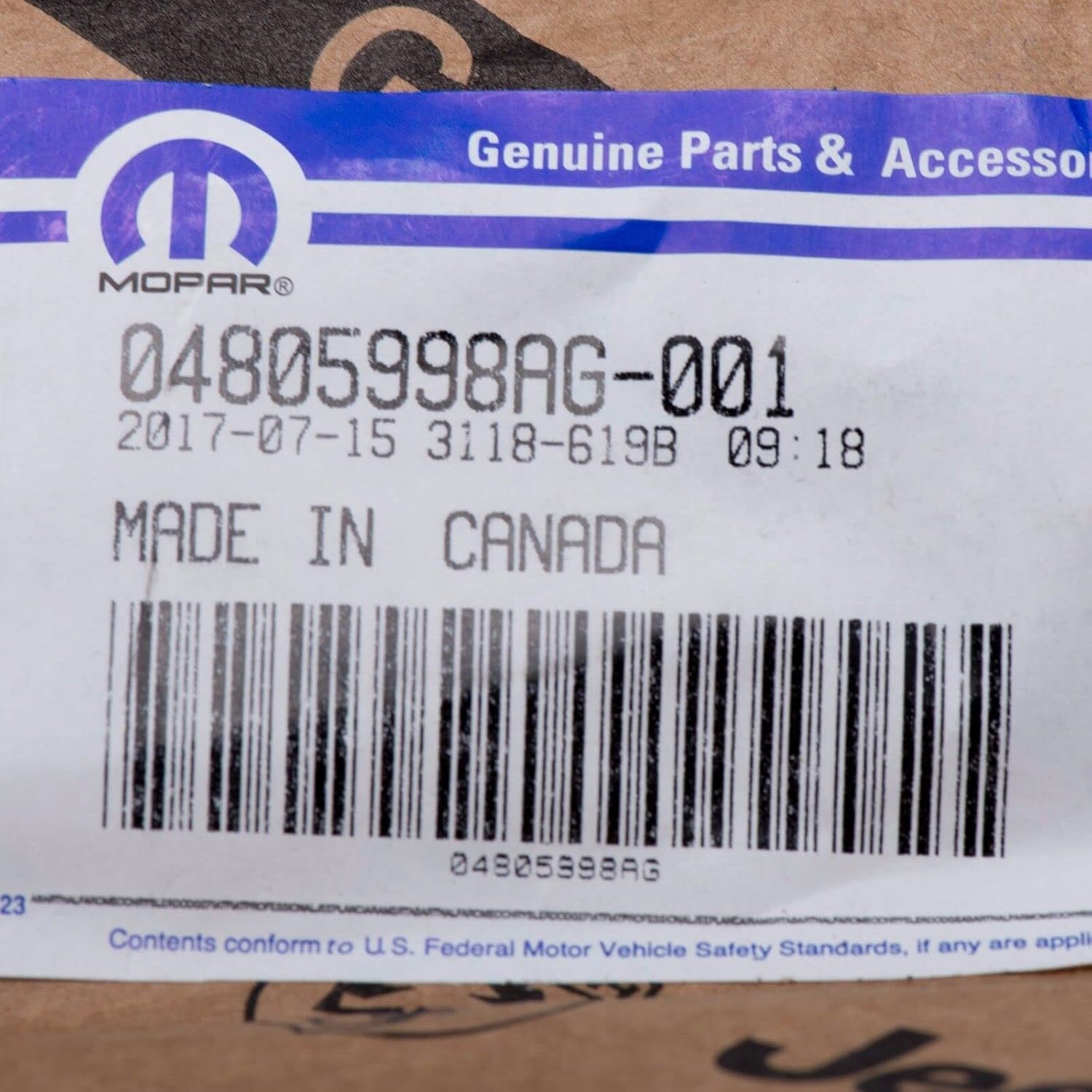 Mopar Performance 4805998AG MOPAR W/strip