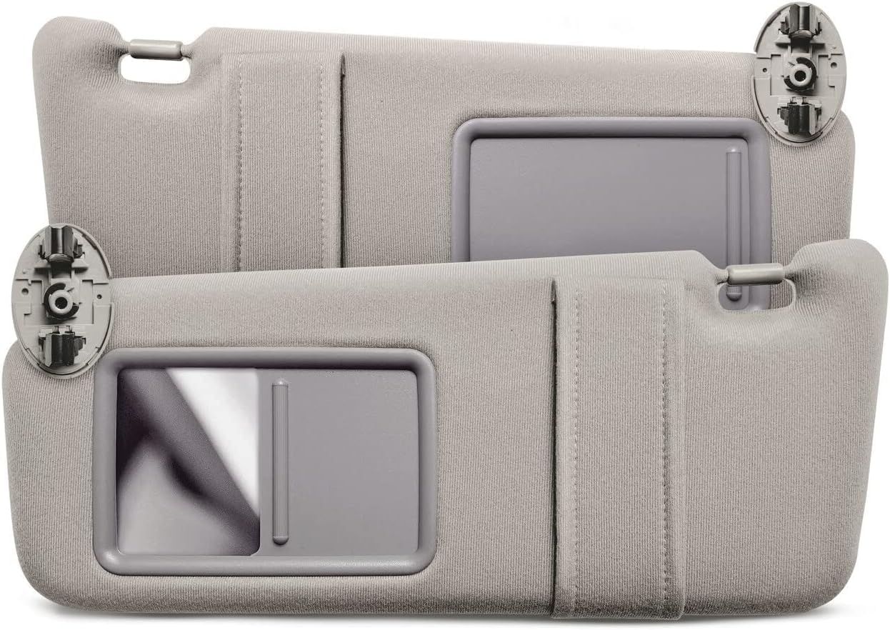 SAILEAD AUTO Left Driver Side Sun Visor Fit for Toyota Camry 2007 2008 2009 2010 2011 and Camry Hybrid Without Sunroof and Light, (Grey, Left Passenger Side)