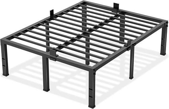 Yitong Angel Full Size Bed Frames 18 inch High 3500 lbs Heavy Duty Metal Platform, Mattress Foundation with Steel Slat Support/No Box Spring Needed/Noise Free/Non-Slip/Easy Assembly