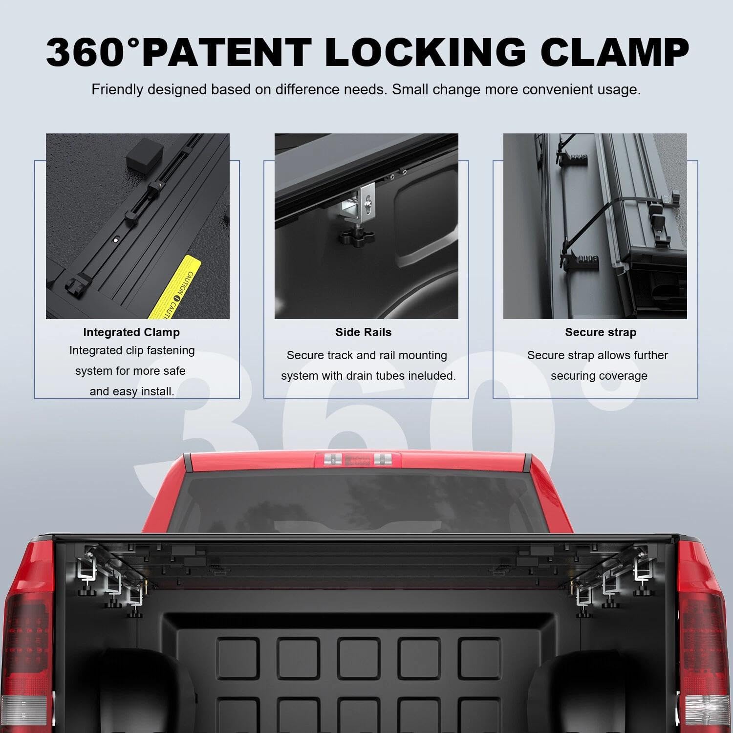 MOSTPLUS Truck Bed Tonneau Cover Compatible for Chevy Colorado 2015-2025/Compatible for GMC Canyon 2015-2025 (4-Fold Hard 5'' FT 60 inch Low Profile Bed Cover)