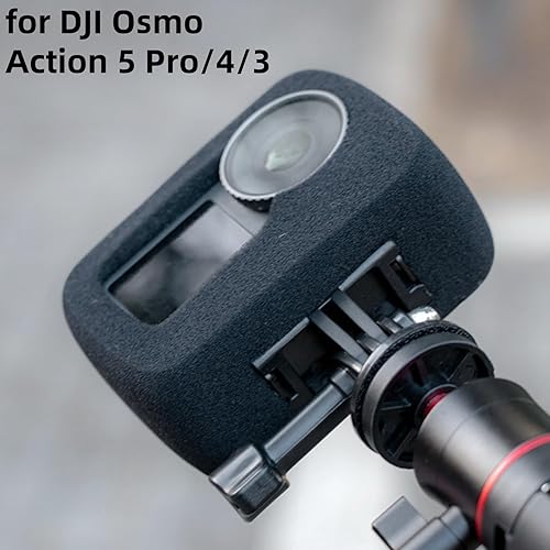 Miniatura 6 de Funda Windslayer para DJI Osmo Action 5 Pro, carcasa de espuma para parabrisas y protector de viento, silenciador de esponja a prueba de viento,