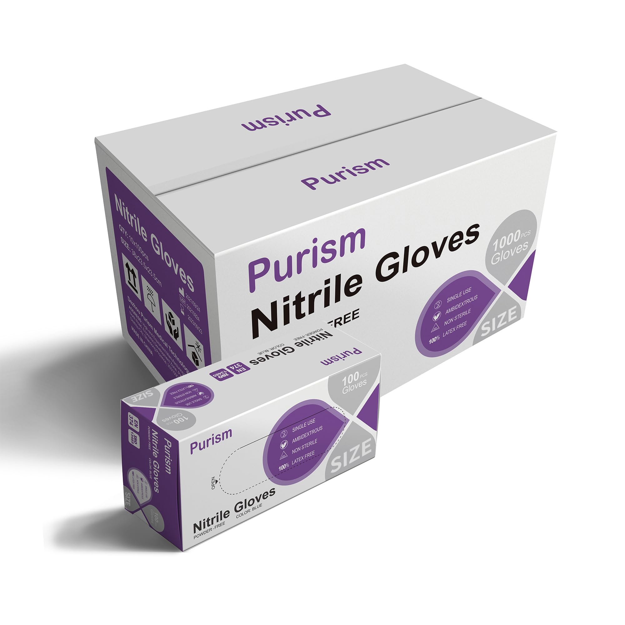 Daddy's Choice Nitrile Gloves M 1000 Disposable Blue, Size Medium 1000 pcs/carton, No Latex No Powder,Safe Working, House Cleaning gloves