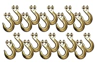Vista 56 de Mytee Products (10 Pack) G70 1/2" Clevis Slip Hook with Latch - 11,300 LBS WLL Heavy Duty Grade 70 Safety Chain Hook for Trailer Truck Transport