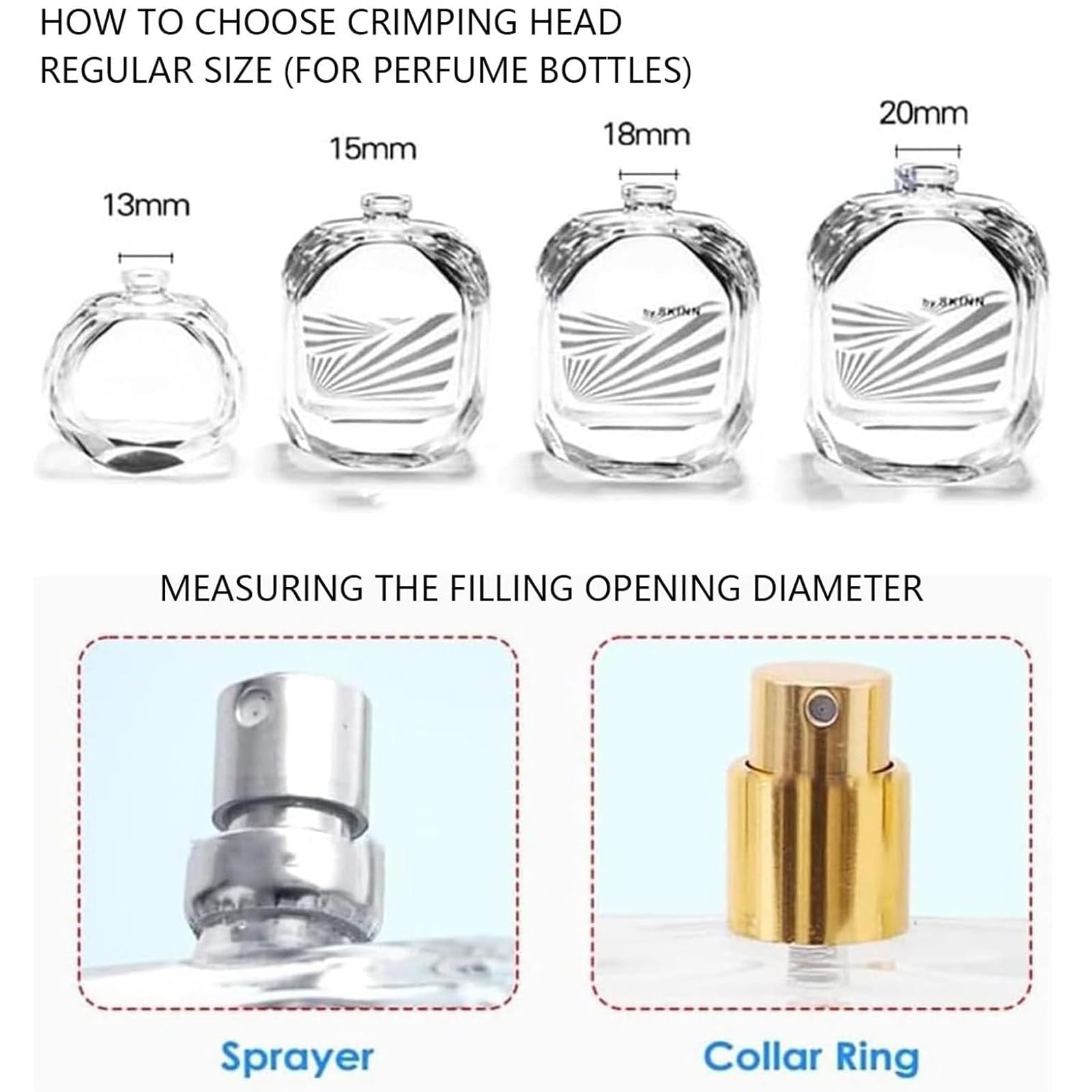 Ręczna maszyna do zamykania perfum, ręczna zaciskarka do uszczelniania fiolek, prasa ze stali nierdzewnej 13-20 mm do butelek perfum, profesjonalne narzędzie do butelkowania